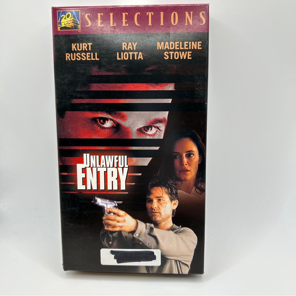 Unlawful Entry Movie VHS